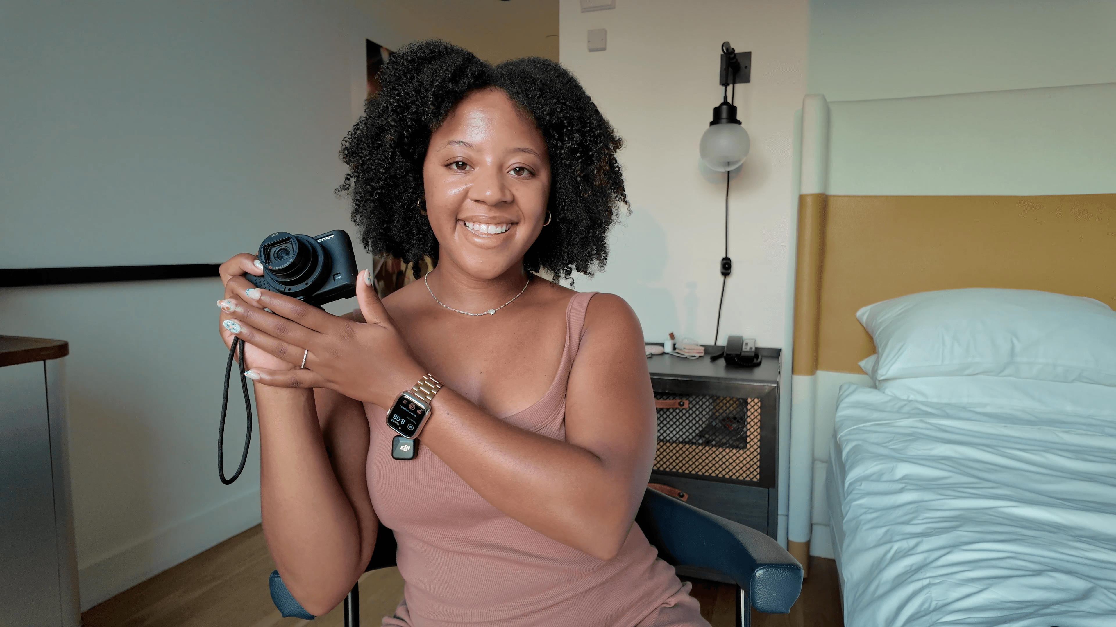 Rachel filming content